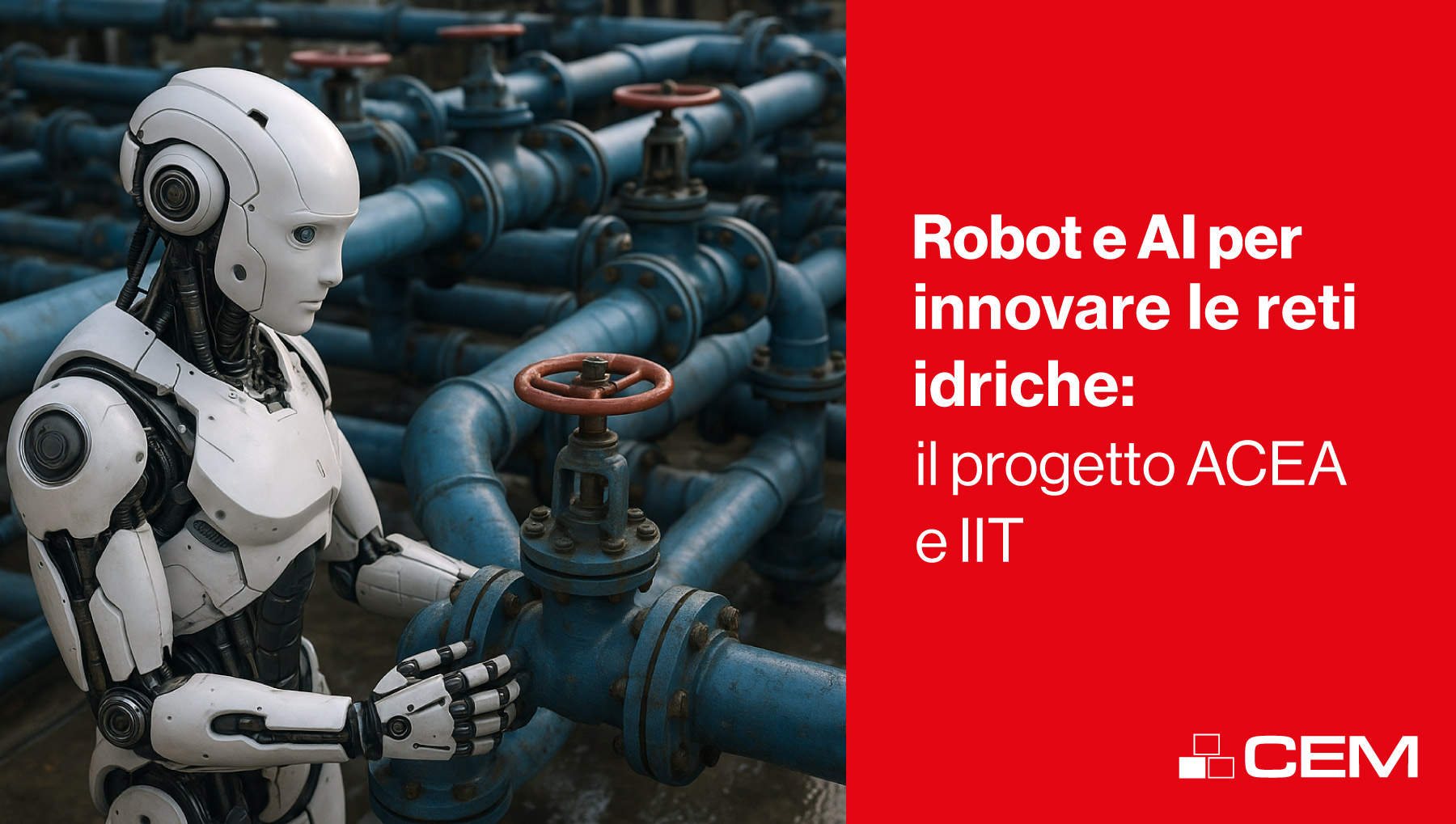 Robot e AI per innovare le reti idriche: il progetto ACEA e Iit